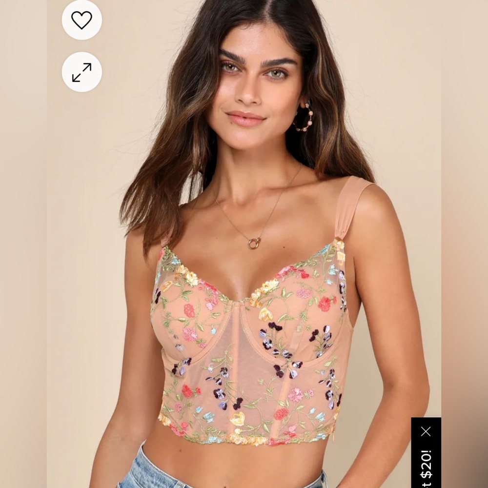 Lulu’s floral bustier